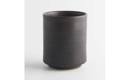 大堀相馬焼 二重湯呑み 無地(黒)【07461-0183-3】