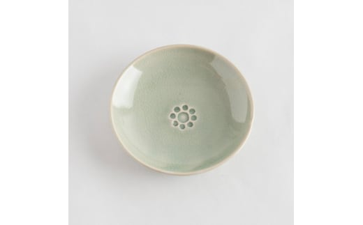 大堀相馬焼 かわらけ 緑【07461-0184-2】