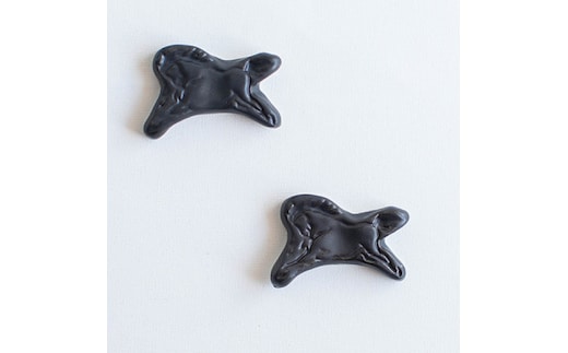 大堀相馬焼 松永窯 馬の箸置き 2個セット(ブラック)【07461-0188-1】