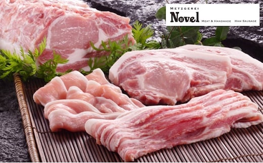 【 ノーベル 定期便 】 夢味ポーク セット（3ヶ月連続お届け） 豚肉 しゃぶしゃぶ 焼肉 ステーキ とんかつ 豚肉セット 