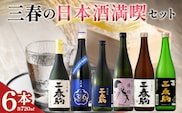 三春の日本酒満喫6本セット（三春駒 大吟醸・三春駒 大吟醸 386・三春駒 純米吟醸・愛姫 純米吟醸・三春駒 辛口純米酒・三春駒 黒ラベル 各720ml） 【地酒 さけ 日本酒 純米 吟醸 大吟醸 清酒 アルコール 瓶 お中元 父の日 ギフト プレゼント 贈り物 贈答 お祝い ご自宅用】【07521-0196】