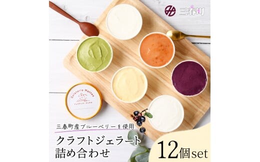 三春産クラフトジェラート詰め合わせ12個【07521-0099】