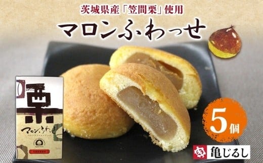 マロンふわっせ 5個入 1箱【栗 笠間栗 マロンクリーム くり 和 スイーツ デザート お菓子 おやつ 老舗 和菓子店 お取り寄せ ギフト お土産 手土産 贈答用 亀印製菓 茨城県 水戸市】（MP-33）