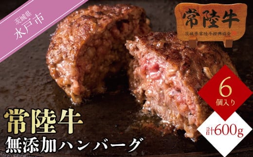 常陸牛100％ ハンバーグ 無添加 100g×6個 リピーター続出！ 冷凍 食べ物 肉 ギフト 11000円 焼くだけでレストランの味 お歳暮 小分け 茨城県 水戸（DU-78）