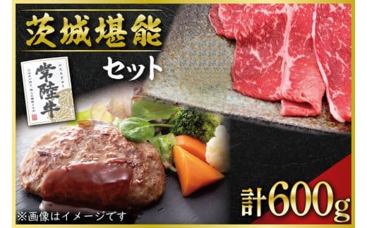 茨城堪能セット＜常陸牛スライスと冷凍生ハンバーグ・タレセット＞【常陸牛 国産 黒毛和牛 和牛 ブランド牛 銘柄牛 水戸市 茨城県】（CT-3）