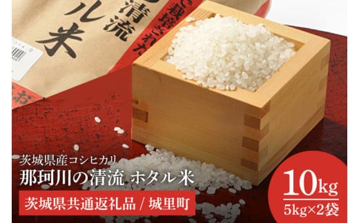 【数量限定】【令和7年産】茨城県産コシヒカリ 那珂川の清流 ホタル米10kg（茨城県共通返礼品/城里町）【お米 ごはん こしひかり おいしい 白米 茨城県産 水戸市】（IH-5103）
