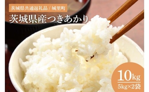 【数量限定】【令和7年産】茨城県産つきあかり（茨城県共通返礼品/城里町）10kg【お米 米 おにぎり 粒が大きい 茨城県】（IH-1165）