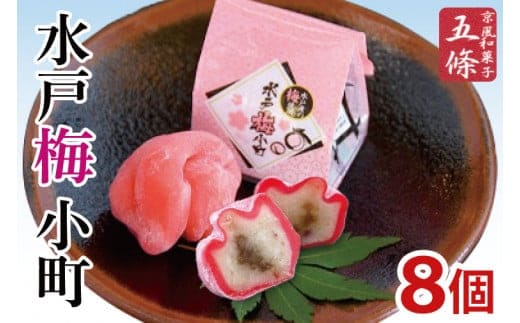 【五條製菓】水戸梅小町８個入り 梅「ふくゆい」【期間限定 ブランド梅 ブランド 梅ペースト 果肉 求肥 お菓子 和菓子 梅干し うめぼし 水戸市 茨城県】（JK-11）