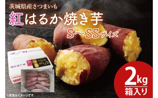 【数量限定】紅はるか焼き芋S～SSサイズ２kg箱【焼いも 焼芋 いも やきいも さつまいも 蜜芋 冷凍 紅はるか 水戸市 茨城県 10000円以内 1万円以内】（KE-1）