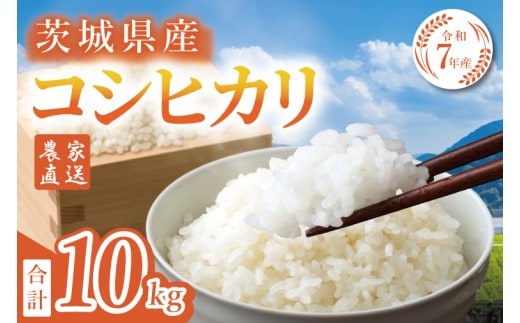 【数量限定】【家計応援】令和7年産 農家直送 コシヒカリ 10kg【米 こしひかり ごはん おにぎり 水戸市 水戸 茨城県 】(KV-6)