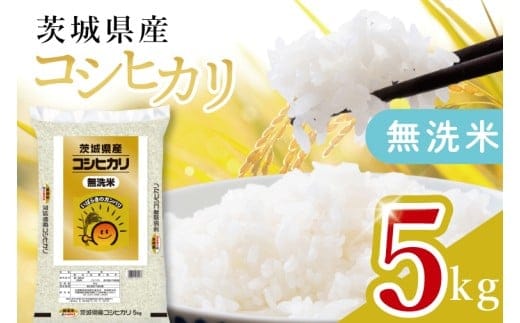 【数量限定】茨城県産 無洗米コシヒカリ5kg【お米 ごはん こしひかり おにぎり ごはん 茨城県 水戸市】(JB-18)