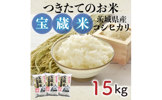 【令和7年産】茨城県産コシヒカリ 宝蔵米 15kg【お米 米 菊池 こしひかり つきたてのお米 食味ランキング特A評価 茨城県 水戸市】（CZ-1005）