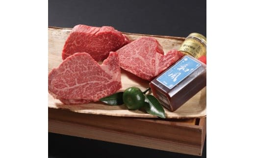 【超希少部位】肉 常陸牛A5 シャトーブリアン フィレのステーキ食べ比べセット ヒレ肉 お歳暮 ギフト 高級 プレゼント 誕生日 食べ物 水戸市 茨城県 (DU-11)