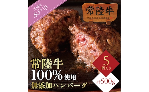 常陸牛100% ハンバーグ 無添加 5個 セット リピーター続出！ ギフト 食べ物 肉 10000円 手捏ね 焼くだけでレストランの味 冷凍 小分け お歳暮 ※離島への配送不可（北海道、沖縄本島は配送可能）（DU-6）
