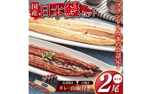 【胡豆柑】日本鰻・蒲焼・白焼きのセット【うなぎ 鰻 かば焼き 白焼 タレ 土用丑の日 水戸市 茨城県】（DH-2）