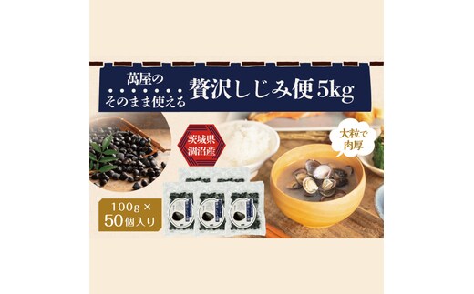 涸沼産冷凍しじみ中粒５kg（100g×50p）【シジミ 中粒しじみ 産地直送 砂抜き済み 砂抜き 小分け包装 味噌汁 みそ汁 茨城県】（CA-26）