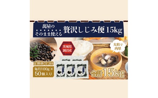 【3ヶ月定期便】涸沼産冷凍しじみ中粒５kg（100g×50p）【シジミ 中粒しじみ 産地直送 砂抜き済み 砂抜き 小分け包装 味噌汁 みそ汁 茨城県】（CA-28）