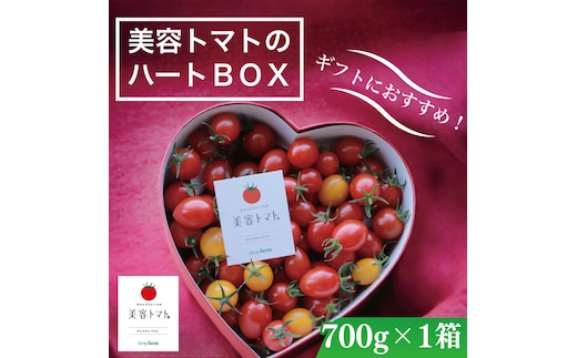 【11月より順次発送】ドロップファームの美容トマト『ハートボックス』【とまと フルーツトマト 野菜ソムリエ 栄養士 プレゼント 贈答 野菜 フレッシュ 水戸市 茨城県】（CK-27）