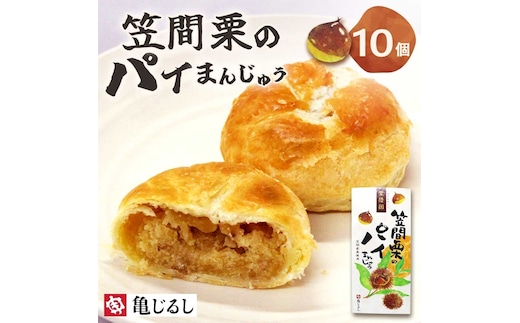 笠間栗のパイまんじゅう 5個入り 2箱【和菓子 笠間栗 栗 マロン パイ まんじゅう 饅頭 スイーツ お茶請け おやつ 手土産 お取り寄せ ギフト グルメ 贈答 常温 亀印製菓 茨城県 水戸市】（MP-10)