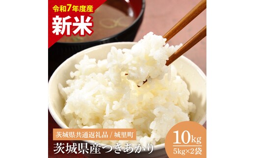 【数量限定】【令和7年度 新米】茨城県産つきあかり（茨城県共通返礼品/城里町）10kg【お米 米 おにぎり 粒が大きい 茨城県】（IH-1165）