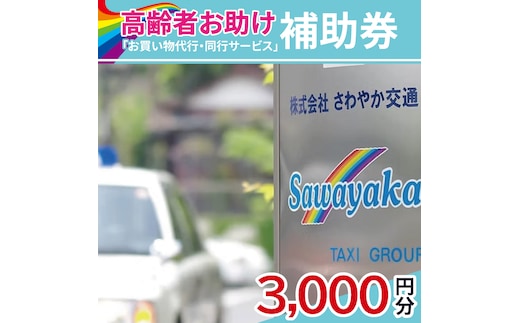 ふるさとのお父様お母様へ 高齢者お助け「お買物代行・同行サービス」補助券3,000円分（500円×6枚）【配達 代行 買い物代行 買い物同行 茨城県 水戸市】（CE-4）