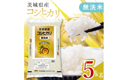 【数量限定】茨城県産 無洗米コシヒカリ5kg【お米 ごはん こしひかり おにぎり ごはん 茨城県 水戸市】(JB-18)