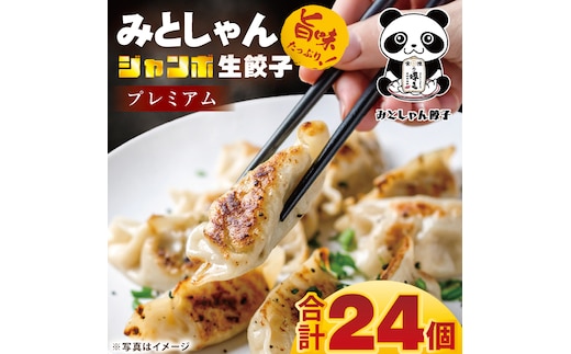 旨味たっぷり！本場プロの中華料理人が作る みとしゃんジャンボ餃子プレミアム 24個【香香 シャンシャン 中華 人気 老舗 焼き餃子 冷凍 ぎょうざ ギョーザ シューマイ簡単調理 惣菜 おかず 水戸市 茨城県】（CS-9）