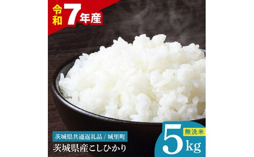 【数量限定】【令和7年産】茨城県産 コシヒカリ無洗米 5kg（茨城県共通返礼品/城里町）（IH-111）