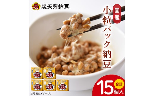 【天狗納豆】国産小粒パック納豆（50ｇ×5個）×3袋（DQ-20）