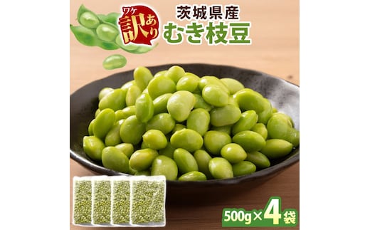 冷凍 むき枝豆 計2.0kg (500g×4袋) 茨城県産（OE-9）