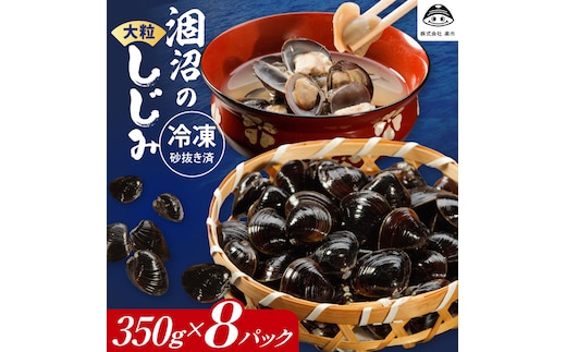 涸沼のプリップリ大粒冷凍しじみ（砂抜き済）350g×8P 茨城県 水戸市（BJ-6）