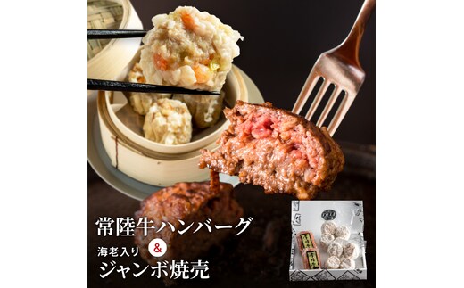 常陸牛 ハンバーグ ＆ 海老入りジャンボ焼売 セット 肉のイイジマ (DU-190)