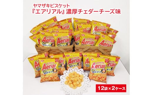 ヤマザキビスケット『エアリアル』濃厚チェダーチーズ味（12袋×2ケース） ｜ 菓子 お菓子 スナック エアリアル おかし おやつ おつまみ つまみ スナック菓子 チップスター YBC スイーツ ご家庭用 手土産 ギフト 贈答 贈り物 プレゼント お中元 お歳暮 夏休み 冬休み 直送 工場直送 茨城県 古河市 _BY06