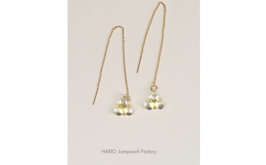 こがこもれびあーと ピアス（ホタル） | 耐熱 ガラス アクセサリー ランプワークファクトリー 職人 繊細 フォーマル カジュアル ピアス 20代 30代 40代 ギフト 贈答 贈り物 プレゼント お祝 ご褒美 記念日 _DP67 within2024