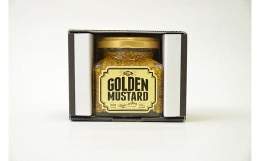 ゴールデンマスタード 1個入り ギフトBOX（ゴールド） ｜ 調味料 マスタード からし 洋からし おいしい ギフト 贈答 贈り物 プレゼント 記念日 記念品 ご褒美 お祝 お中元 お歳暮 茨城県 古河市 _DS04