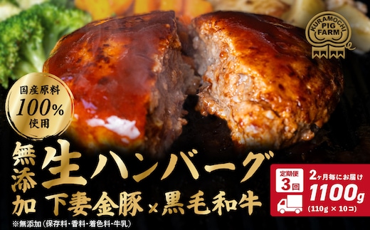 定期便【農場直営店】肉屋のこだわりハンバーグ10個（2ヵ月毎3回お届け）【ハンバーグ 定期便 便利 はんばーぐ 肉屋 牛肉 農水大臣賞受賞 個包装 便利 おかず 惣菜】