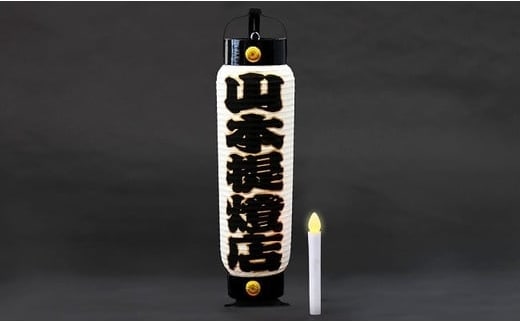 【名入れ】二長弓張提灯 LED灯付【提灯 名入れ ギフト 文字入れ ミニ提灯 ライト 照明 装飾 LED】