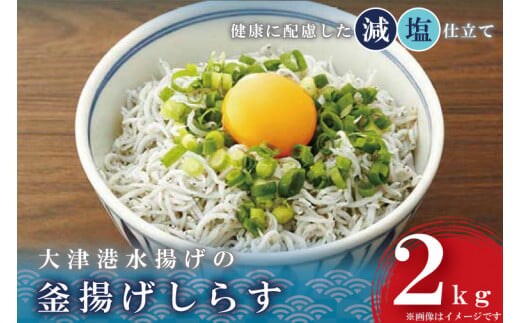 AS202 大津港水揚げの釜揚げしらす2kg(1kg×2個)