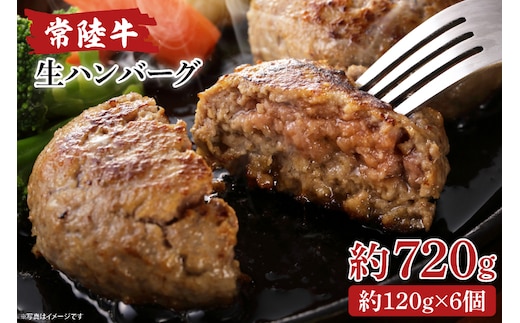 常陸牛生ハンバーグ 120g×6【ひたちぎゅう お肉 焼くだけ ジュージー】(AA216)