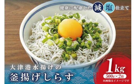 大津港水揚げの釜揚げしらす 1kg(500g×２箱) (AS209)