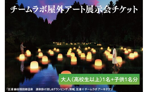 チームラボ屋外アート展示会チケット大人（高校生以上）1名、子供1名分(CJ107)