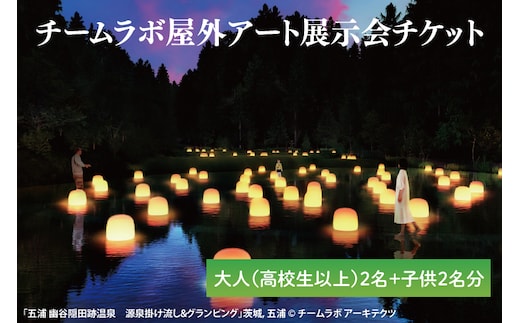 チームラボ屋外アート展示会チケット大人（高校生以上）2名、子供2名分(CJ108)
