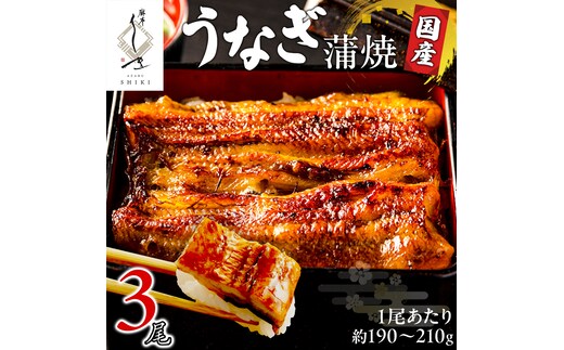【 麻布しき 】国産 鰻 蒲焼 × 3尾 うなぎ ウナギ 冷凍 おいしい 蒲焼き かばやき たれ焼き 土用 丑の日 無頭 タレ 山椒 付 縁起 敬老の日 名店 老舗 