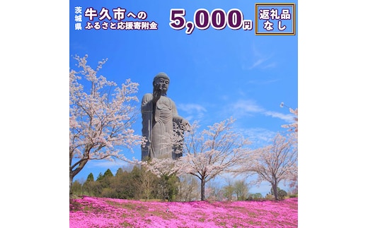【 返礼品なし 】 茨城県 牛久市 ふるさと応援寄附金 ( 5,000円 )