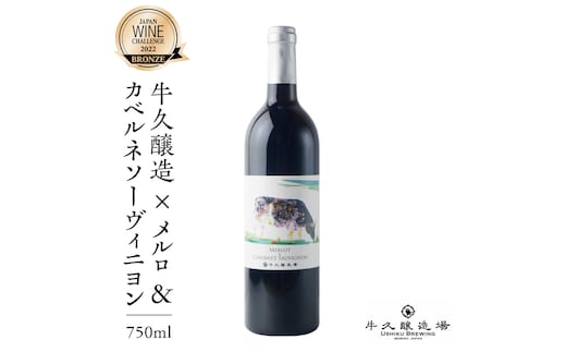 牛久醸造 × カベルネソーヴィニヨン ＆ メルロ × 1本 茨城県産 牛久醸造場 日本ワイン ワイン 赤ワイン 750ml お酒 贈り物 受賞 上品 果実