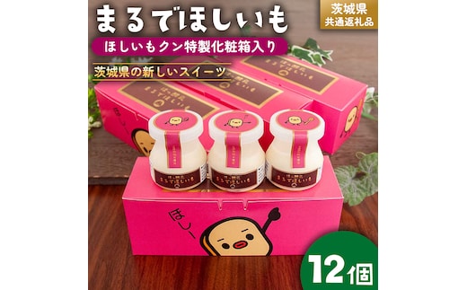 筑波ハム 『 まるでほしいも 』合計12個 ほしいもクン特製 化粧箱入り （100g×3個入り ×4箱） ( 茨城県共通返礼品 ) ヨーグルト 干し芋 干しいも ほし芋 紅はるか デザート お土産 手土産