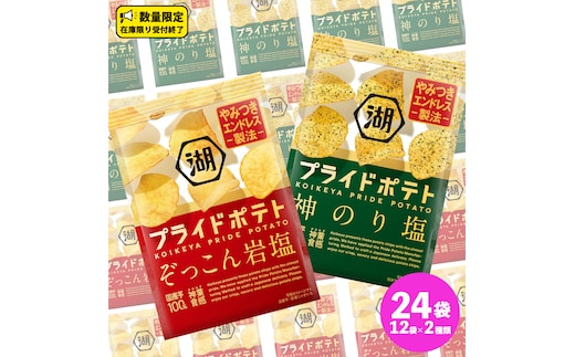 湖池屋 プライドポテト55g 2種類 詰め合わせ セット ポテチ お菓子 おかし スナック ポテトチップス のり塩 塩 ポテト 数量限定 まとめ買い