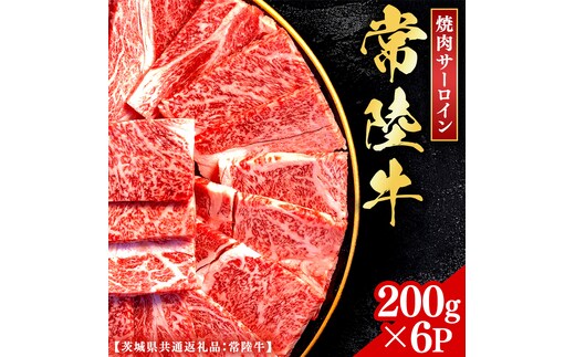 常陸牛 【和牛セレブ】 焼肉 サーロイン 200g × 6P (茨城県共通返礼品） 【2027年1月発送開始】 霜降り 国産 ブランド牛 冷凍 焼肉 ステーキ サーロイン 和牛 ギフト ご褒美 記念日 [FK004us]
