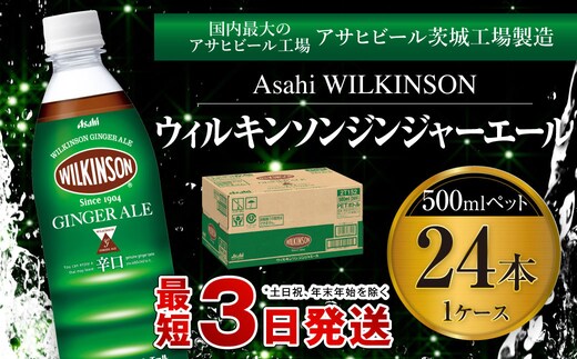 ウィルキンソン ジンジャーエール 500mlペット 24本入り1ケース