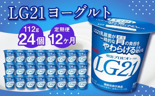 【12ヶ月定期便】LG21ヨーグルト 24個 112g×24個×12回 合計288個 LG21 ヨーグルト プロビオヨーグルト 乳製品 乳酸菌 茨城県 守谷市